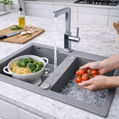 LAVEO Barbados Double Bowl Granite Basin