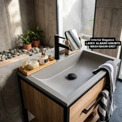 LAVEO Albano Insert Granite Wash Basin with Overflow
